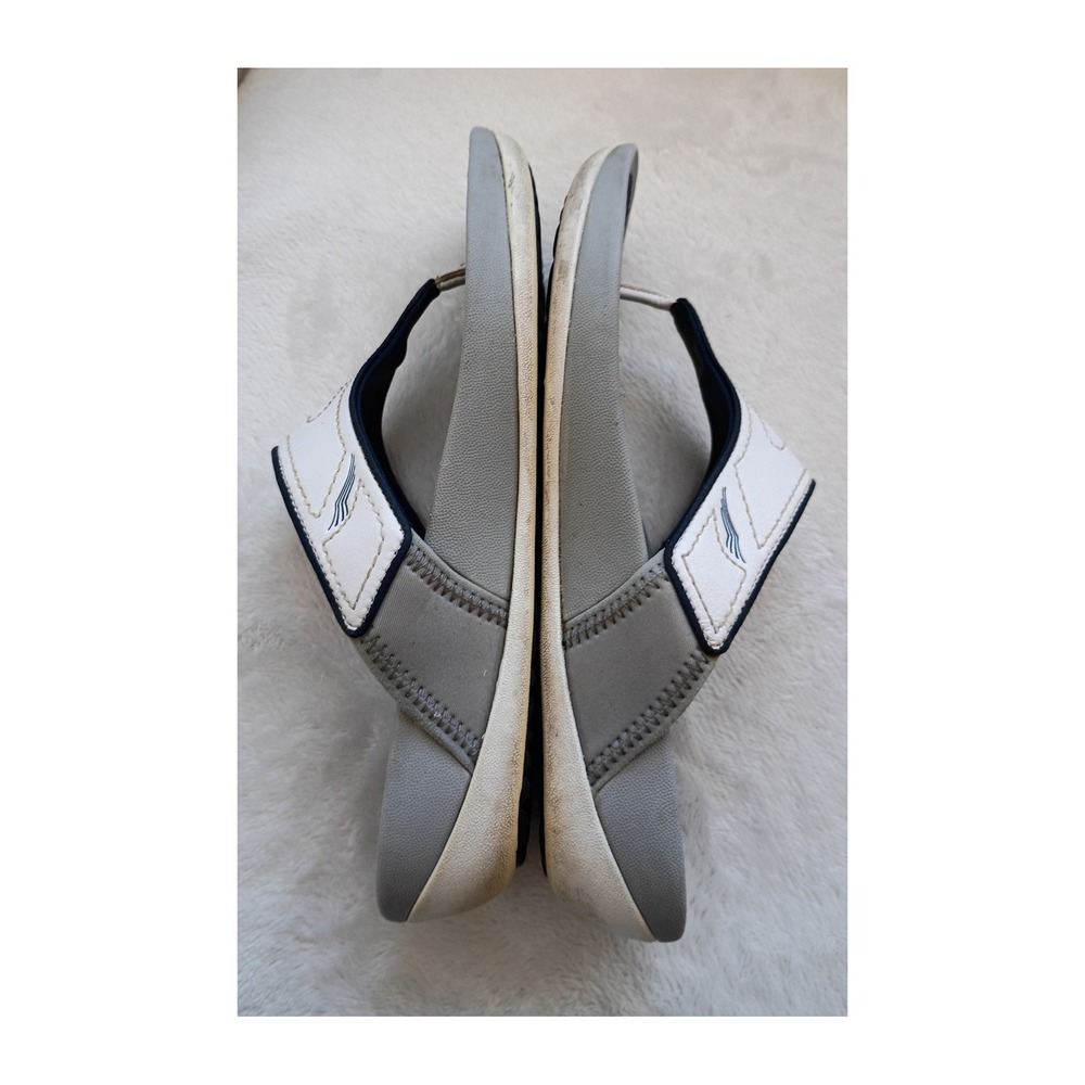 Dansko Katy Womens White Navy Blue Thong Sandals Comfort Slides 41 (US 10.5-11) - Picture 5 of 7